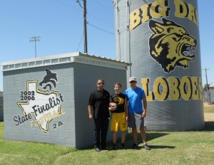 Cisco Loboes Kicker Zack Wilks with Dad and Coach Brent