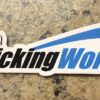 kickingworld logo sticker