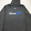 kickingworld hoodie graphite full white-blue logo