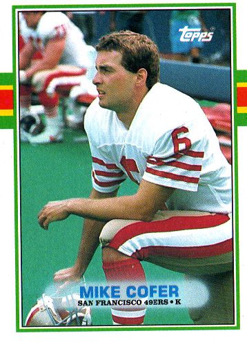 Mike Cofer Autographed Football Card (San Francisco 49ers) 1990 Pro Set  No.11