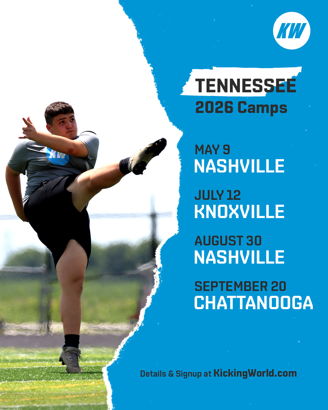 tennessee kicking camp dates