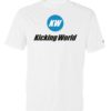 KW circle with Kicking World text shirt (blue-black)
