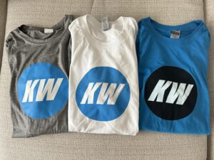 kw circle logo shirt blue – kickingworld shirt