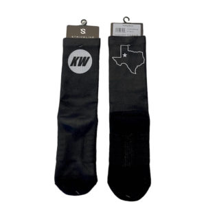 KW Socks – Texas Black Crew
