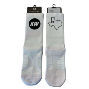 KW Socks – Texas White Crew