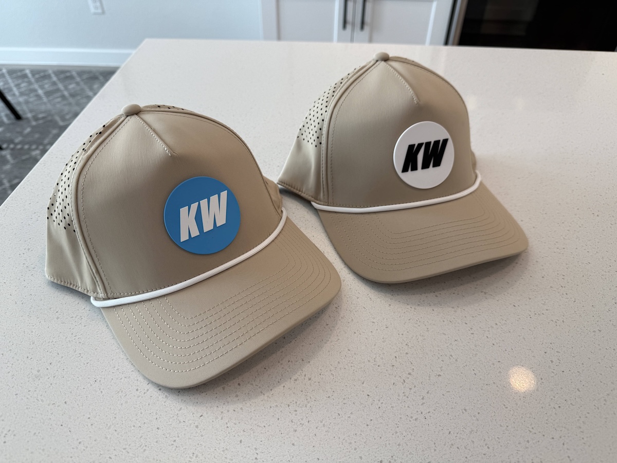 tan kicking hats blue white side tan kicking hats blue white side