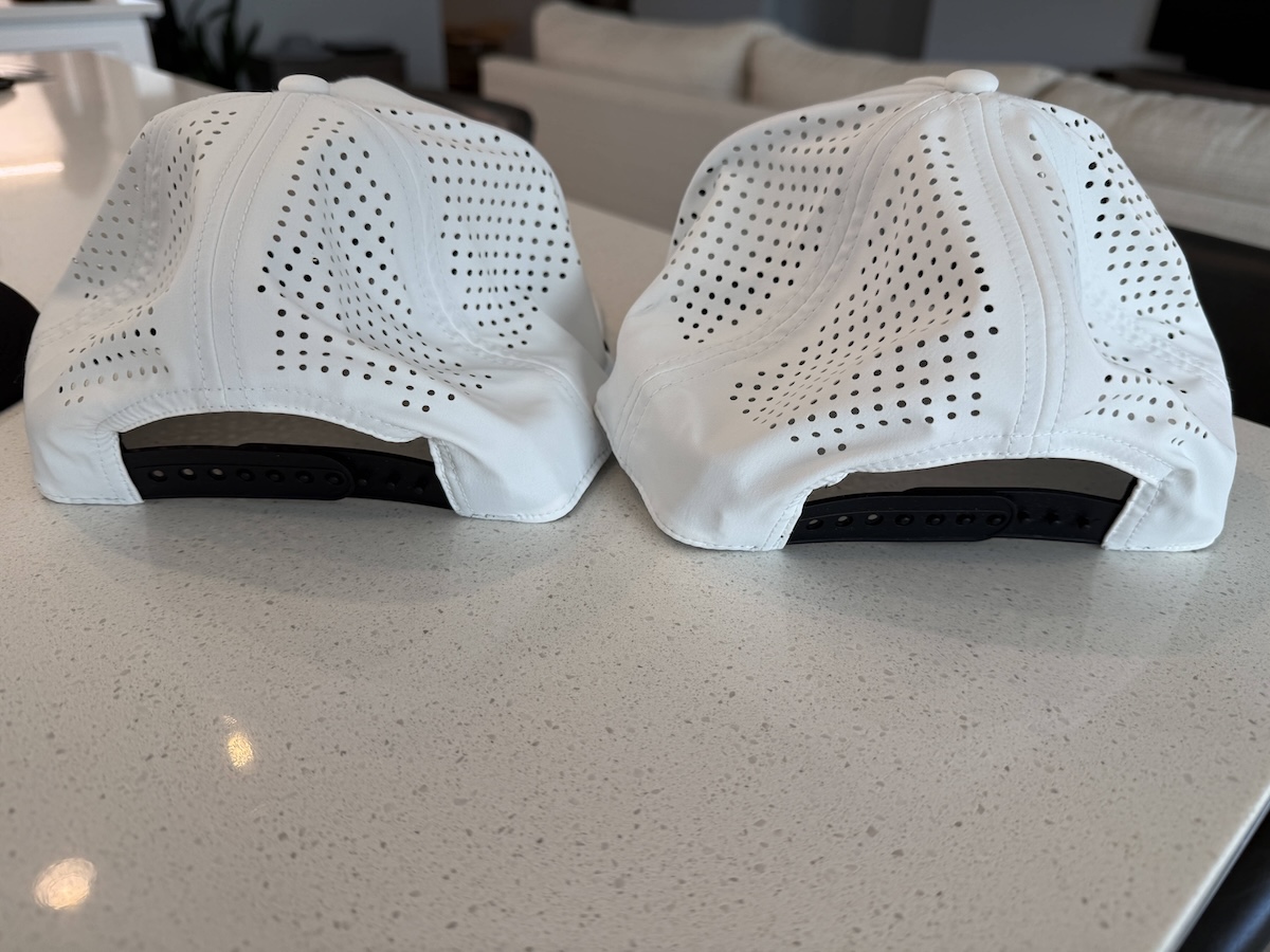 white kicking hat back white kicking hat back