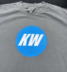kickingworld soft tshirt light grey blue kw logo kickingworld soft tshirt light grey blue kw logo