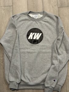 kw heather grey sweatshirt crewneck kw heather grey sweatshirt crewneck